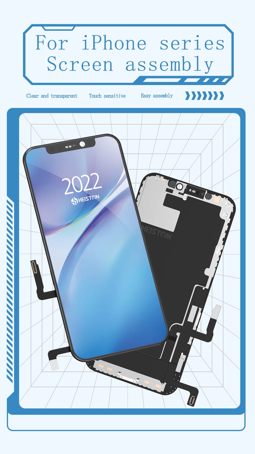 ال سی دی آیفون 15ProMax سافت OLED برند HEISTON