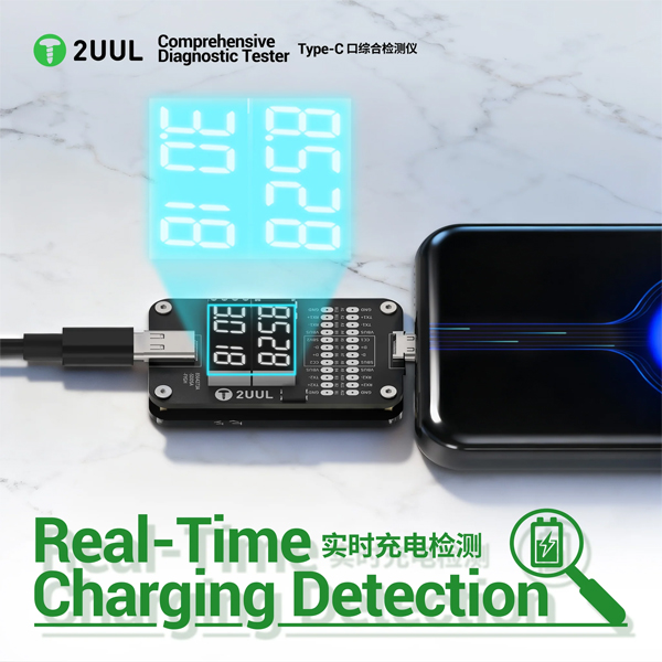 تستر پورت شارژ Type-C مدل PW32 برند 2UUL